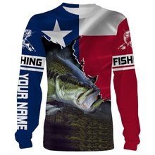 Load image into Gallery viewer, TX Texas Bass Fishing Custom name 3D All over print shirts Personalized gift TATS146