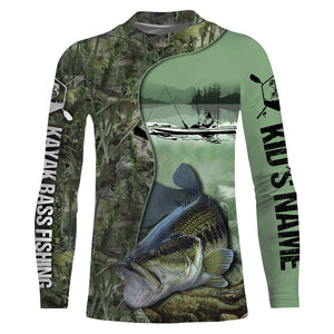 Kayak Bass Fishing Custom name 3D All over print shirts - personalized gift TATS147