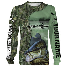 Load image into Gallery viewer, Kayak Bass Fishing Custom name 3D All over print shirts - personalized gift TATS147
