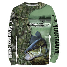 Load image into Gallery viewer, Kayak Bass Fishing Custom name 3D All over print shirts - personalized gift TATS147