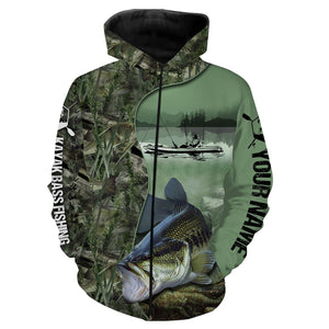 Kayak Bass Fishing Custom name 3D All over print shirts - personalized gift TATS147