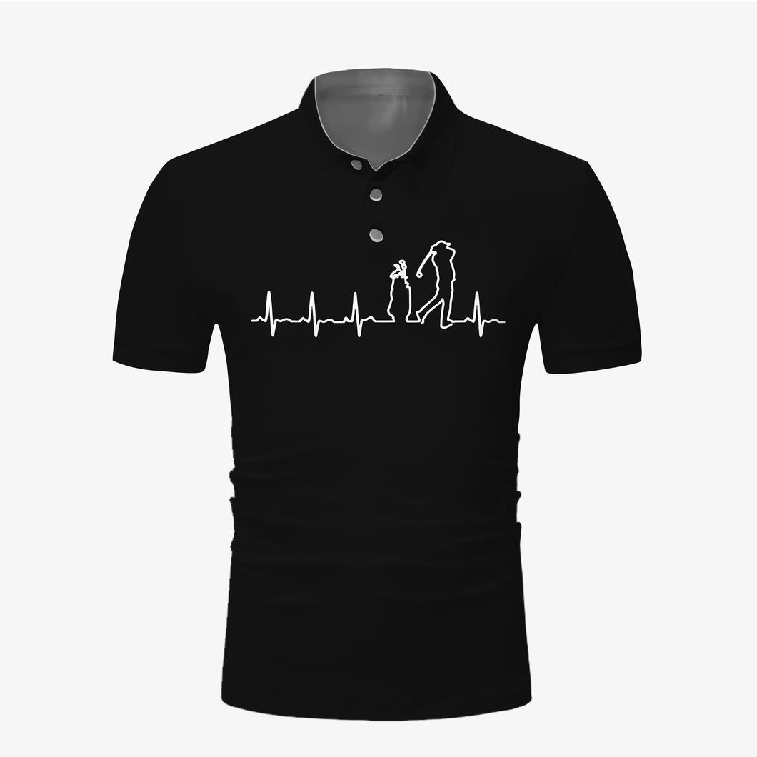 Golf heartbeat Polo shirt