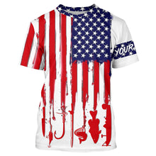 Load image into Gallery viewer, American flag UV protection fishing shirt gift for fisherman A11