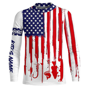 American Flag UV Protection Fishing Shirt Fishing Jersey For Fisherman A12