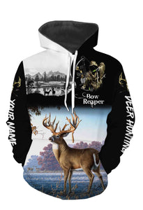 Deer Hunting Bow Reaper Custome Name 3D All Over Printed Shirts Personalized Gift TATS139
