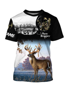 Deer Hunting Bow Reaper Custome Name 3D All Over Printed Shirts Personalized Gift TATS139