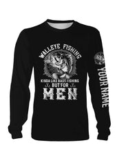 Load image into Gallery viewer, Walleye Fishing Funny Quote Custom Name Fishing Shirt Personalized Gift TATS108