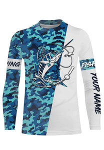 Sailfish Fishing Sea Camo Custom Name Full Printing Shirts Personalized Gift TATS113