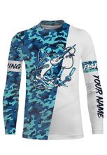 Load image into Gallery viewer, Swordfish Fishing Sea Camo Custom Name Full Printing Shirts Personalized Gift TATS114