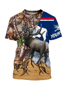 Wyoming Elk Hunting Customize Name 3D All Over Printed Shirts Personalized Gift TATS124