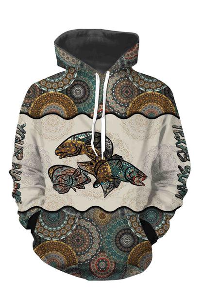 Texas Slam Fishing Vintage Mandala 3D All Over printed Customized Name Shirts Personalized Gift TATS130