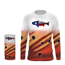 Load image into Gallery viewer, Redfish puppy drum Texas flag  UV protection quick dry long sleeves UPF 30+