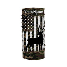 Load image into Gallery viewer, Deer hunting custom name America flag camo all over print Shirts, Hoodie, Zip up hoodie TATS212