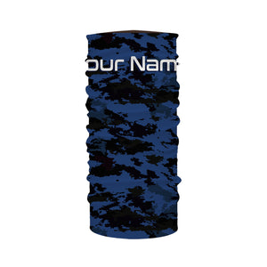 Dark blue camo Custom UV Long Sleeve performance Fishing Shirts, camouflage Fishing apparel - IPHW1579