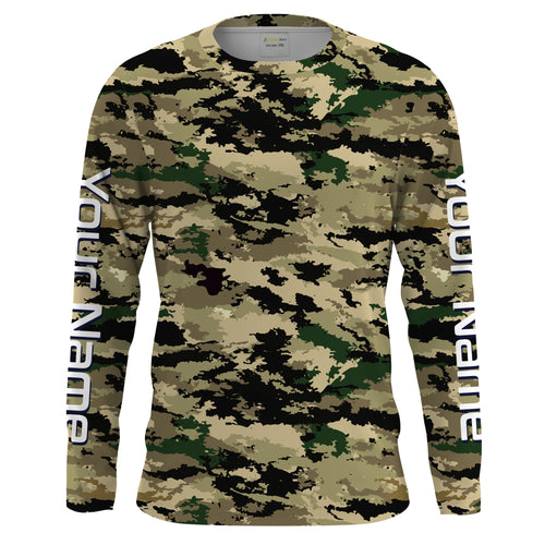 Desert camo Custom UV Long Sleeve performance Fishing Shirts, camouflage Fishing apparel - IPHW1582