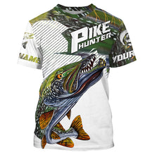 Load image into Gallery viewer, Pike Hunter Angry Pike Custom Nothern Pike Fishing Jerseys, Pike Fishing Scales Fishing Shirts |  IPHW3836