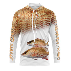 Personalized Mangrove Snapper Fishing Scales Long Sleeve Performance Tournament Fishing Shirts IPHW4011