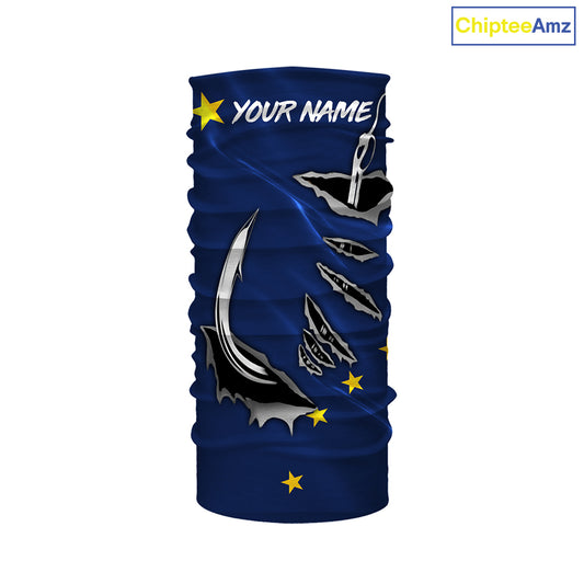 Custom Alaska Flag 3D Fish hook UV Protection quick-dry Fishing Bandana IPHW485