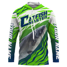 Load image into Gallery viewer, River Blue Catfish Custom Long Sleeve Fishing Shirts, Catfish Tournament Fishing apparel | green IPHW3624