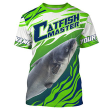 Load image into Gallery viewer, River Blue Catfish Custom Long Sleeve Fishing Shirts, Catfish Tournament Fishing apparel | green IPHW3624