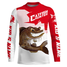 Load image into Gallery viewer, Angry Catfish Custom Long sleeve performance Fishing Shirts, Catfish hunter Fishing jerseys | red IPHW3377