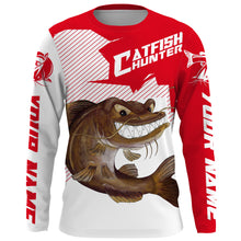 Load image into Gallery viewer, Angry Catfish Custom Long sleeve performance Fishing Shirts, Catfish hunter Fishing jerseys | red IPHW3377
