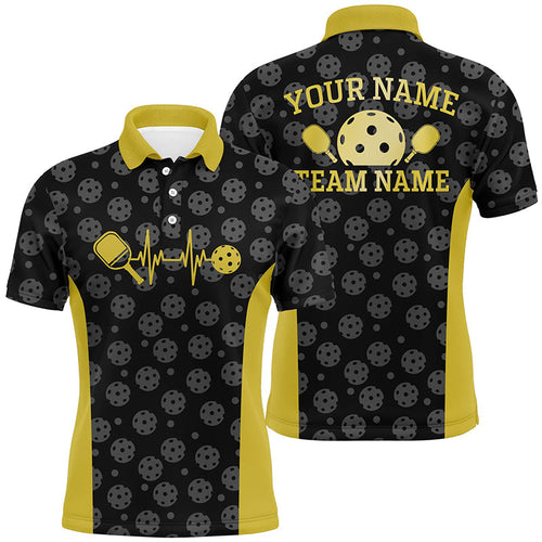 Personalized Pickleball Pattern Team Shirts, Pickleball Men Jerseys Gifts For Players | Yellow IPHW5530