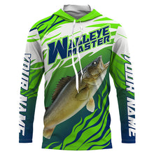 Load image into Gallery viewer, Walleye Fishing Custom Uv Protection Long Sleeve Fishing Shirts, Walleye Master Tournament Shirt IPHW3933