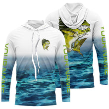 Load image into Gallery viewer, Custom Angry Bass Tournament Long Sleeve Fishing Shirts, Bass Performance Fishing Jerseys IPHW4793