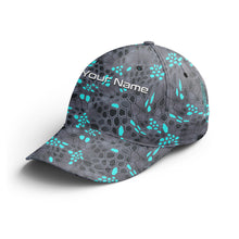 Load image into Gallery viewer, Blue camo Custom Adjustable Fishing Baseball Trucker Angler hat cap Fishing gifts IPHW3271