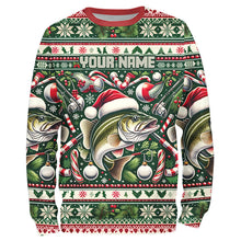Load image into Gallery viewer, Walleye Fishing Ugly Sweater Pattern Christmas Custom Fishing Shirts Personalized Fishing Gifts IPHW5568