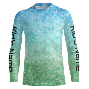 Water Surface Custom Long Sleeve Performance Fishing Shirts For Men, Cool Fishing Jerseys IPHW3977