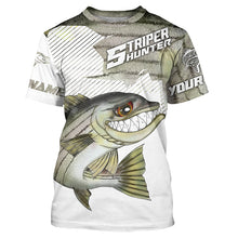 Load image into Gallery viewer, Personalized Striped Bass Performance Fishing Shirts, Striper Hunter Fishing Jerseys IPHW4252