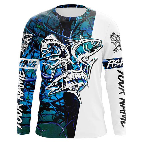 Wahoo Mahi Tuna slam Custom performance Fishing Shirts, Offshore slam Fishing shirt IPHW3600