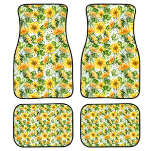 Sunflower Car Floor Mats, Custom floral Car Accessories - IPHW1006