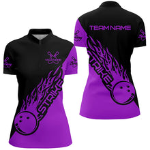 Load image into Gallery viewer, Custom Bowling Shirts For Women, Bowling Team Shirts Bowling Strike | Purple IPHW4288