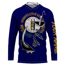 Load image into Gallery viewer, Kentucky Flag 3D Fish Hook UV Protection Custom Long Sleeve performance Fishing Shirts IPHW491