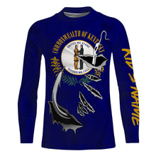 Load image into Gallery viewer, Kentucky Flag 3D Fish Hook UV Protection Custom Long Sleeve performance Fishing Shirts IPHW491