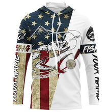 Load image into Gallery viewer, Custom American Flag Mahi Mahi Tattoo Camo Long Sleeve Fishing Shirts, Patriotic Mahimahi Shirt IPHW6131