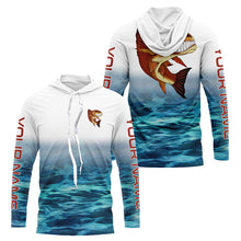 Load image into Gallery viewer, Angry Redfish Custom Long Sleeve Fishing Shirts, Redfish Puppy Drum Performance Fishing Shirts IPHW6133