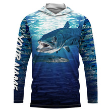 Load image into Gallery viewer, The Great Barracuda Fishing UV protection quick dry customize name long sleeves shirts personalized gift for Fishing lovers IPH1815