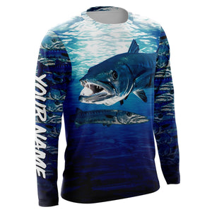 The Great Barracuda Fishing UV protection quick dry customize name long sleeves shirts personalized gift for Fishing lovers IPH1815
