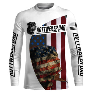 Rottweiler dog Dad US Flag Full printing shirts - Patriotic shirts for Dog lovers - IPH2211