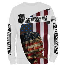 Load image into Gallery viewer, Rottweiler dog Dad US Flag Full printing shirts - Patriotic shirts for Dog lovers - IPH2211