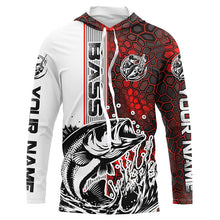 Load image into Gallery viewer, Pesonalized Largemouth Bass Fishing Jerseys, Bass Long Sleeve Tournament Fishing Shirts | Red Camo IPHW5830