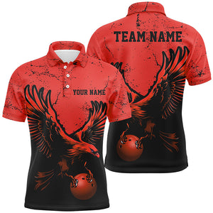 Custom Red Eagle Men Bowling Team Shirts Grunge Vintage Bowling Team Jerseys Outfits IPHW5848