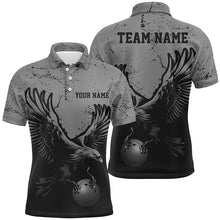 Load image into Gallery viewer, Custom Gray Eagle Men Bowling Team Shirts Grunge Vintage Bowling Team Jerseys Outfits IPHW5849