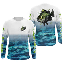 Load image into Gallery viewer, Custom Crappie Long Sleeve Tournament Fishing Shirts, Crappie Fishing Jerseys | Blue IPHW5851