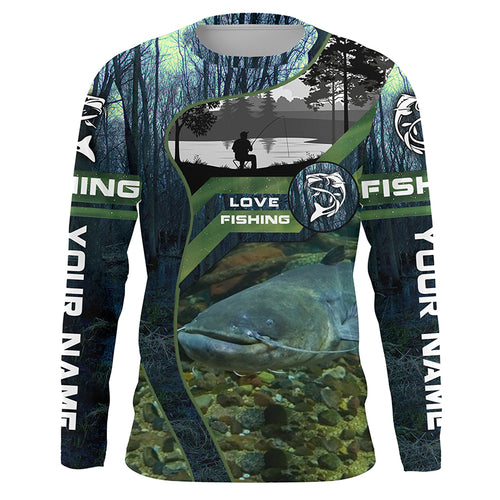 Catfish Fishing Custom Long Sleeve Uv Protection Fishing Shirts, Catfish Tournament Fishing Shirt IPHW3937