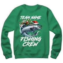 Load image into Gallery viewer, Custom Christmas Chinook Salmon Fishing Team Shirt, Salmon Fishing Crew Sweatshirt Fishing Gifts IPHW5661